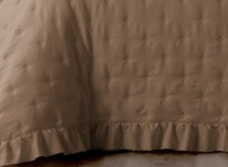 Edredão Stonewash com Almofadas Cheias Taupe