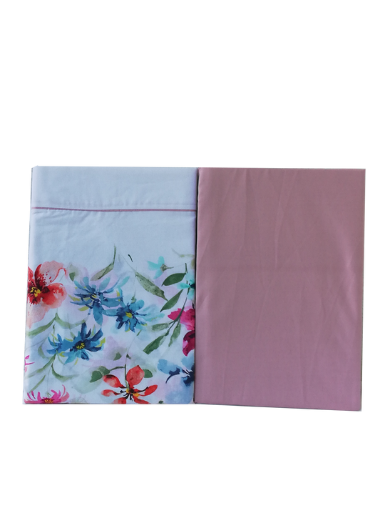 Jogo de Cama 100% Algodão Bella2B Rosa Velho