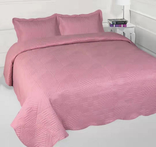 Colcha Bouti Solteiro Rosa Velho