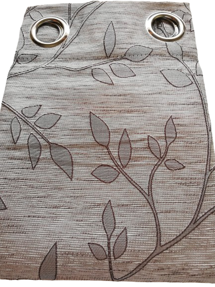 Cortinado Jacquard com Ilhós Castanho Ref. 63129