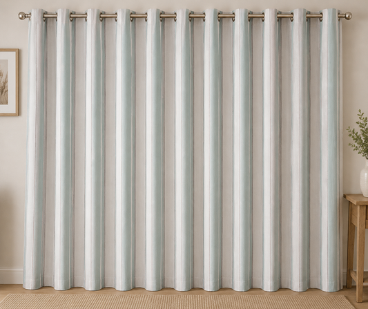 Cortinado com Ilhós Verde Água Ref. 62601