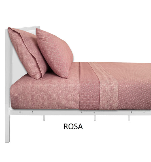Jogo de Cama Flanela Solteiro Dubai Rosa