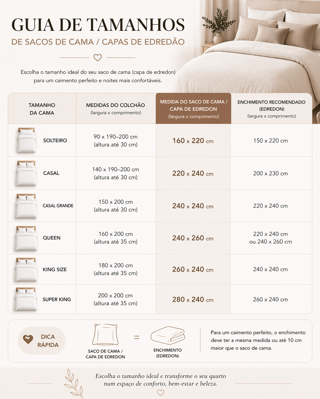 Guia de tamanhos