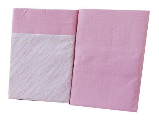 Jogo de Cama Estampado Rosa 100% Algodão