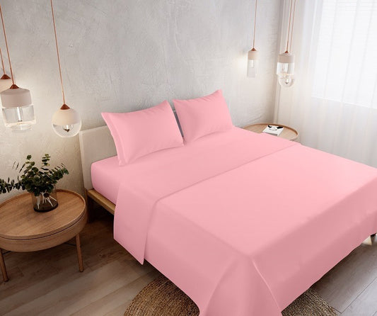 Jogo de Cama Coralina Liso Solteiro Rosa