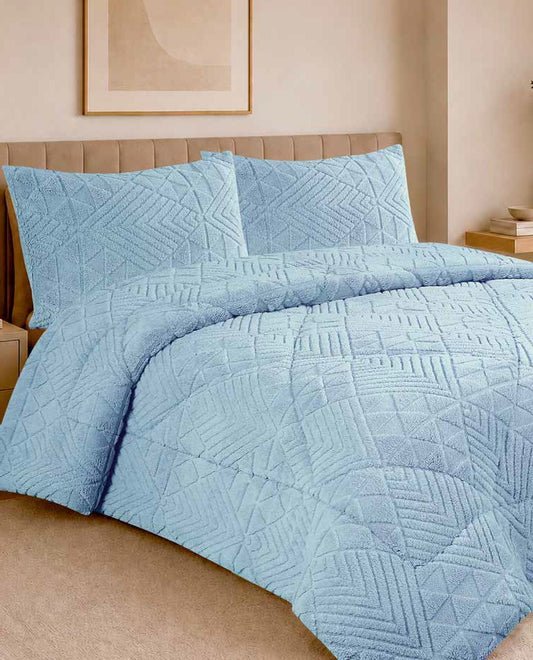 Edredão Jacquard com Pêlo de Borrego Martim Azul