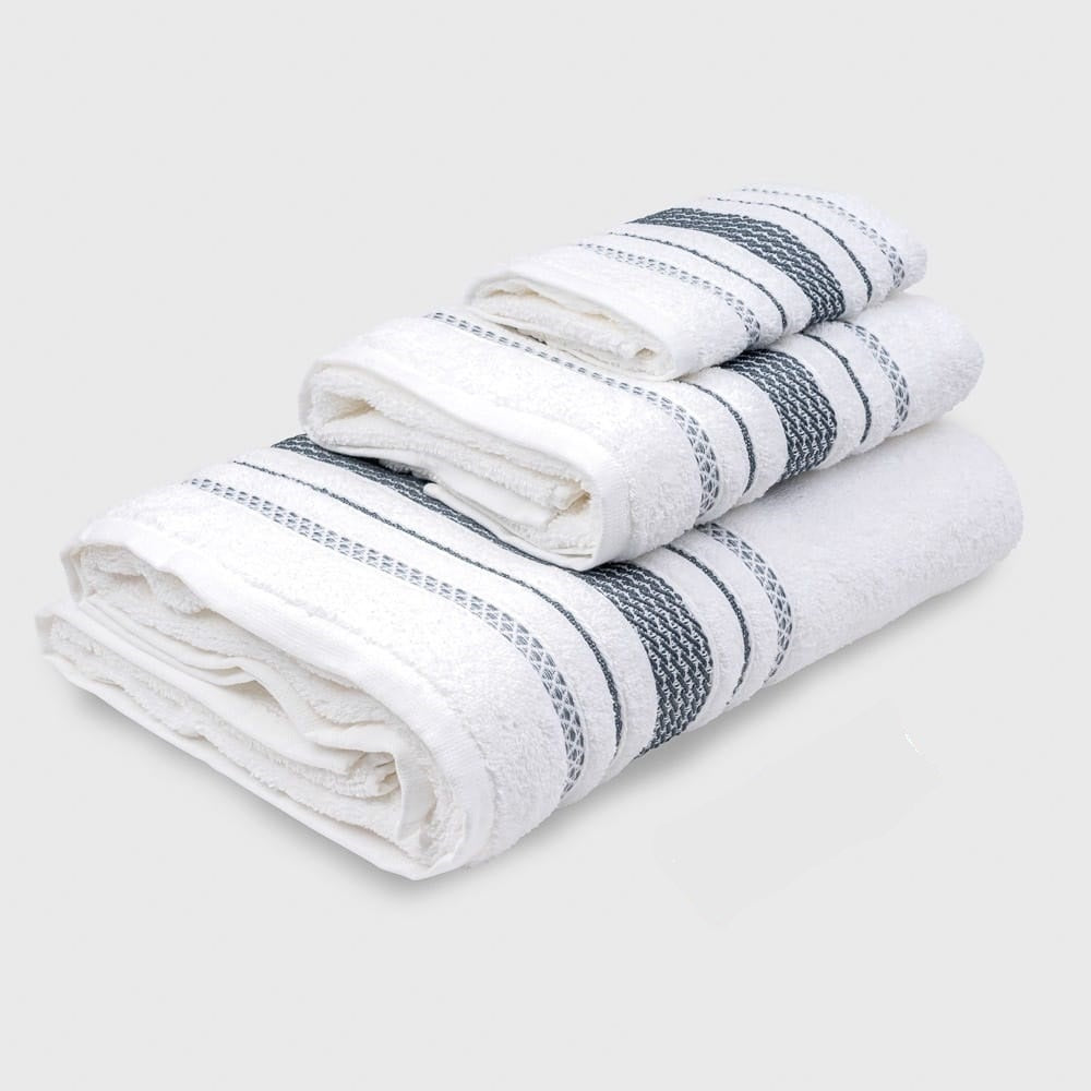 Jogo de banho branco 500g 100% algodão com 6 peças – Daltextil