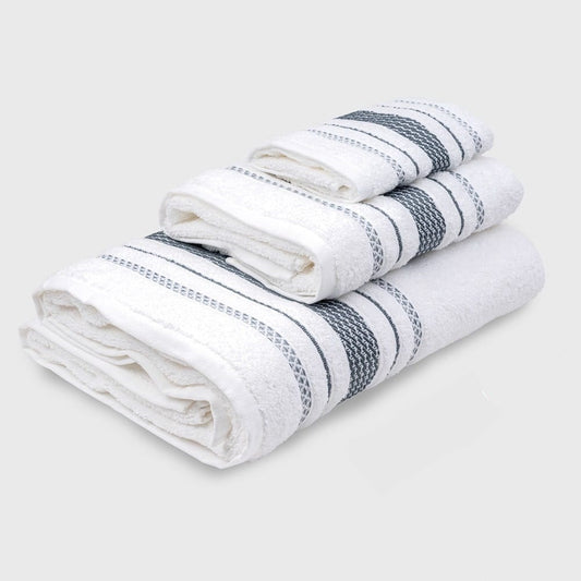 Jogo de banho branco 500g 100% algodão com 6 peças – Daltextil