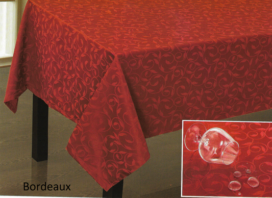 Toalha de mesa ondas bordeaux